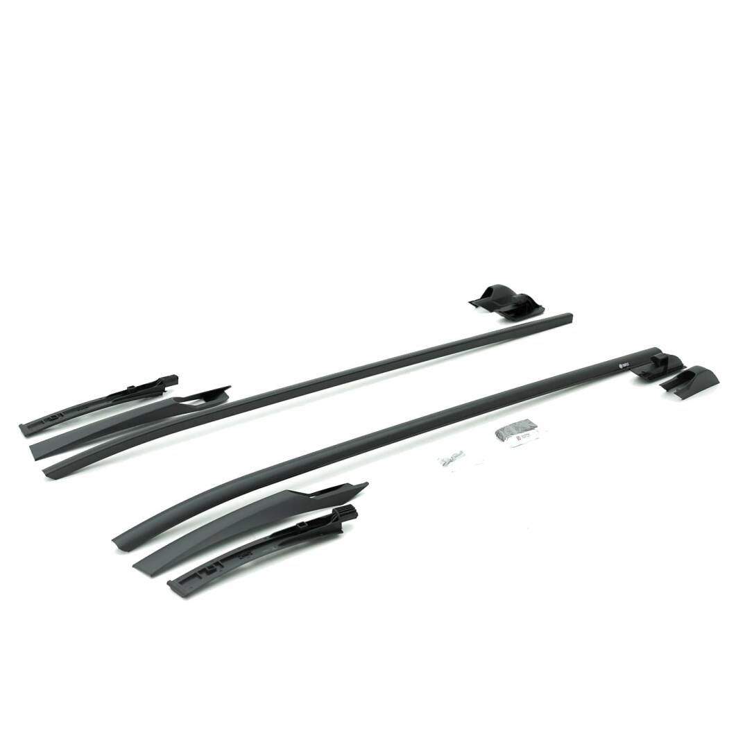 TURTLE Fits Ford Courier 2014-2023 Roof Rail Hawk Black - 2