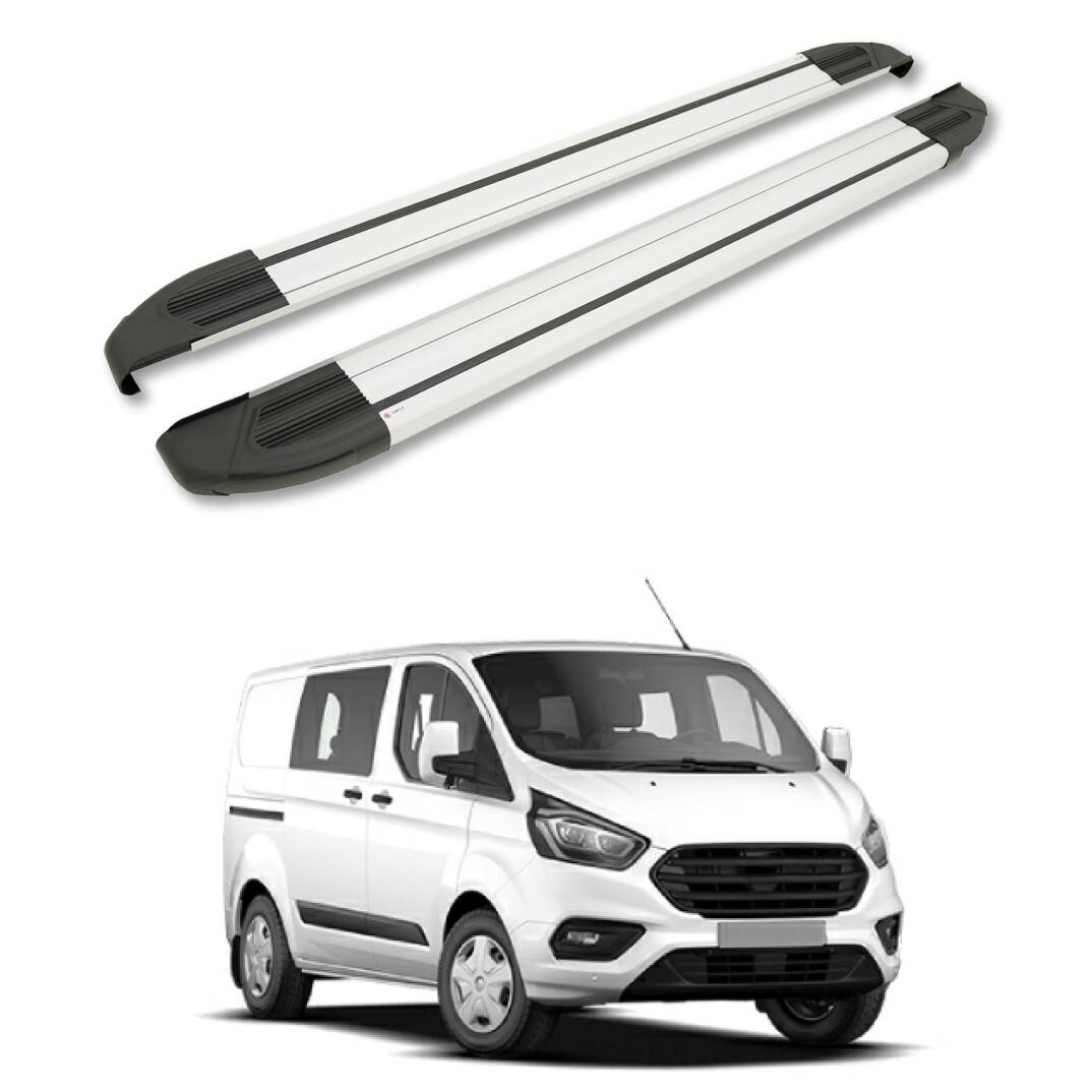 TURTLE Fits Ford Custom 2012-2023 / Lwb Side Step Brillant Silver - 1