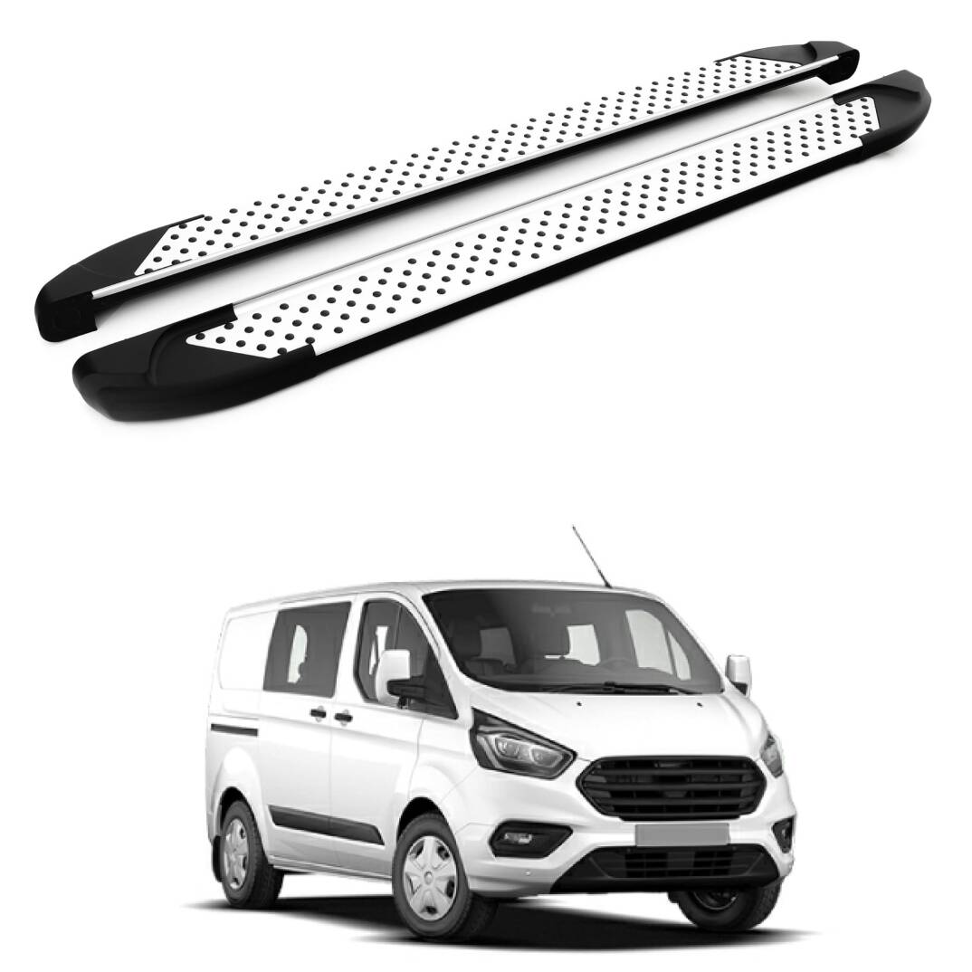 TURTLE Fits Ford Custom 2012-2023 / Lwb Side Step Sapphire V1 Silver - 1