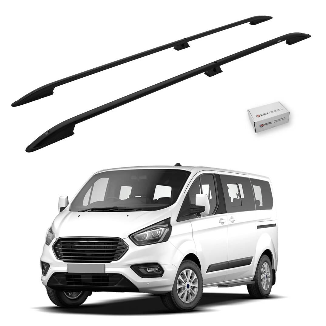 TURTLE Fits Ford Custom 2012-2023 / Swb Roof Rail Crown Black - 1