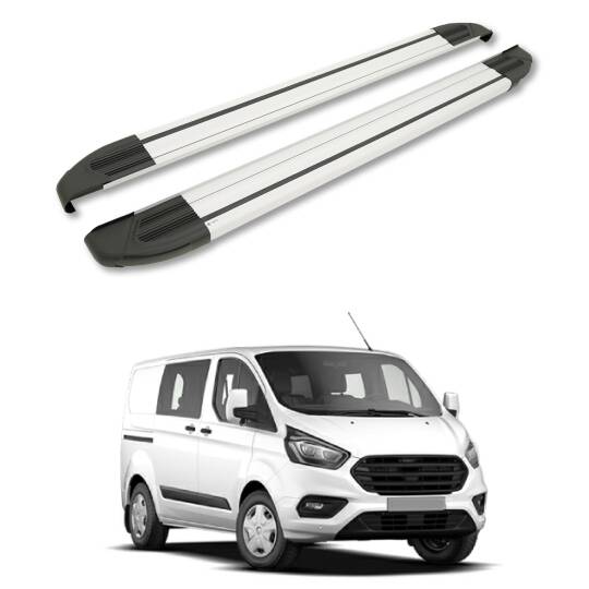 TURTLE Fits Ford Custom 2012-2023 / Swb Side Step Brillant Silver