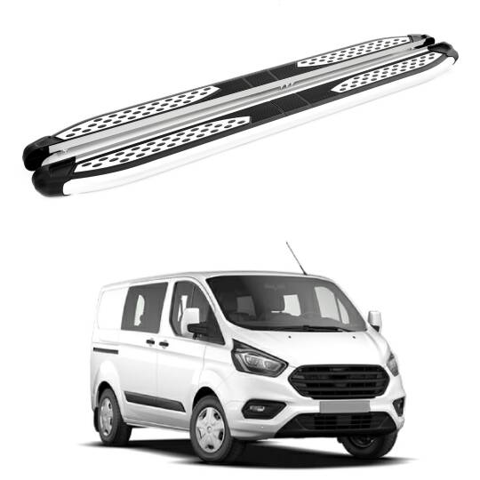 TURTLE Fits Ford Custom 2012-2023 / Swb Side Step Plus Silver