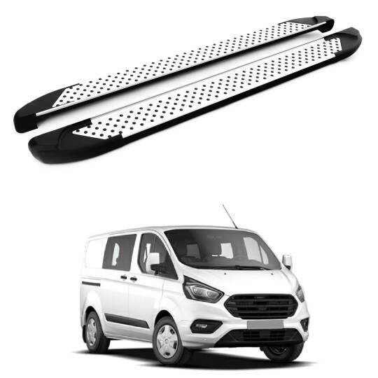 TURTLE Fits Ford Custom 2012-2023 / Swb Side Step Sapphire V1 Silver