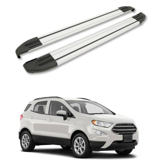 TURTLE Fits Ford Ecosport 2013-2025 Side Step Brillant Silver