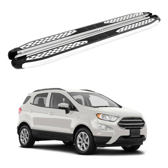 TURTLE Fits Ford Ecosport 2013-2025 Side Step Plus Silver