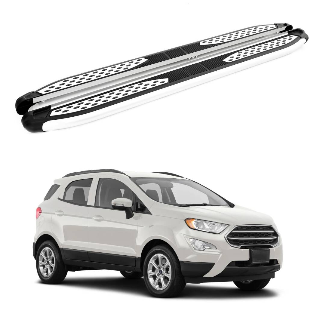 TURTLE Fits Ford Ecosport 2013-2025 Side Step Plus Silver - 1