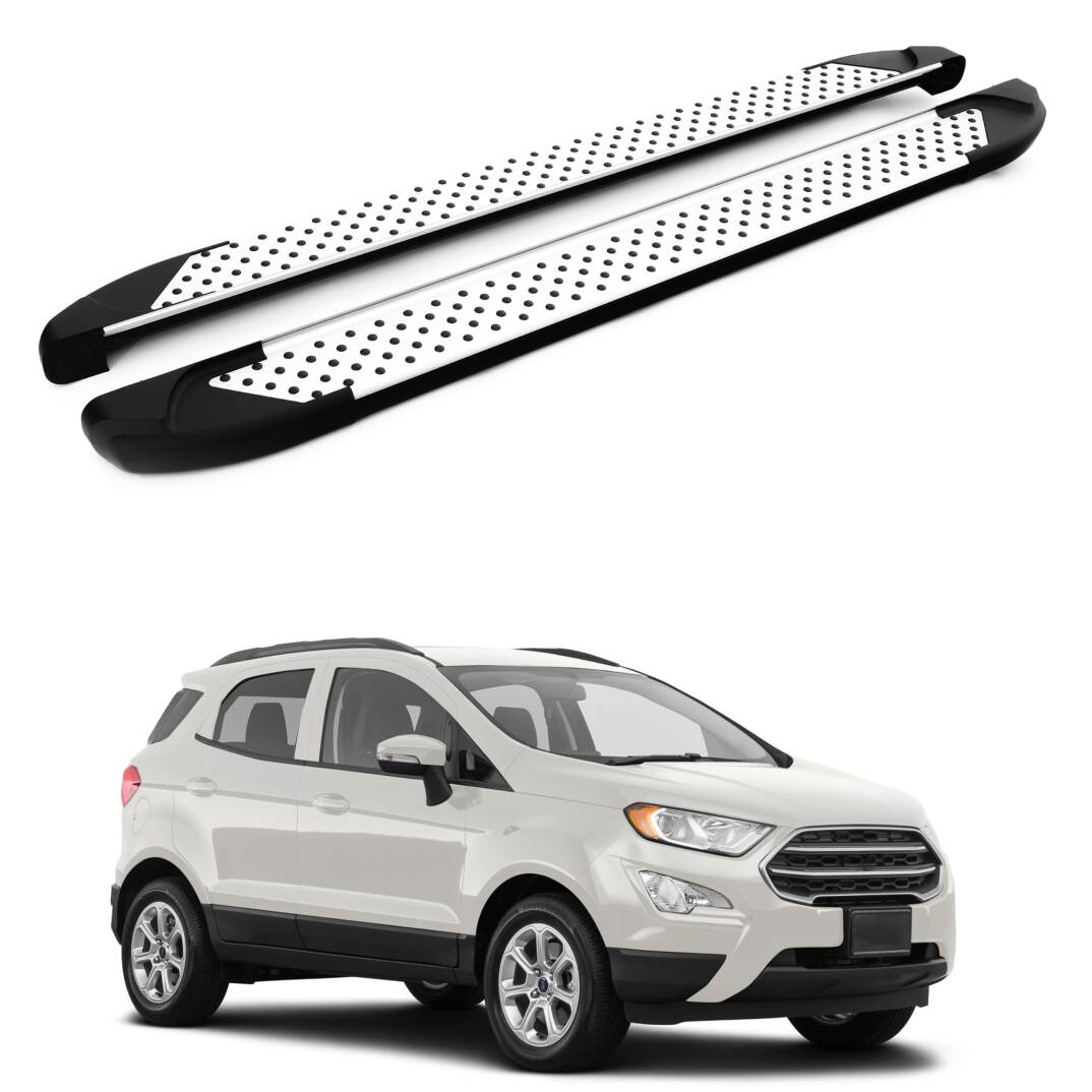 TURTLE Fits Ford Ecosport 2013-2025 Side Step Sapphire V1 Silver - 1