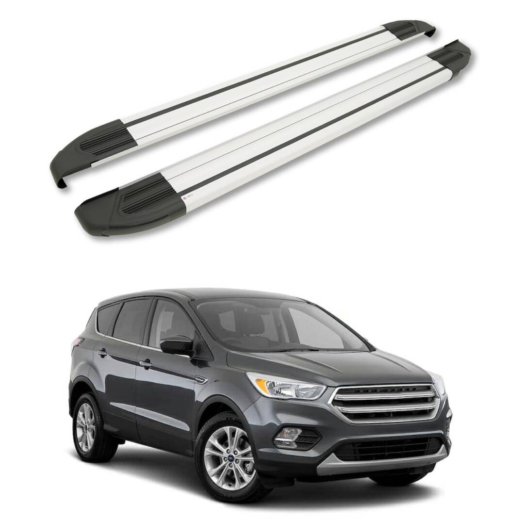 TURTLE Fits Ford Escape (C520) 2013-2019 Side Step Brillant Silver - 1