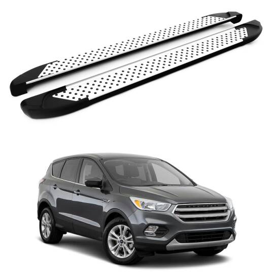 TURTLE Fits Ford Escape (C520) 2013-2019 Side Step Sapphire V1 Silver
