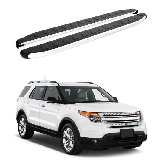 TURTLE Fits Ford Explorer (U502) 2011-2015 Side Step Alyans Silver