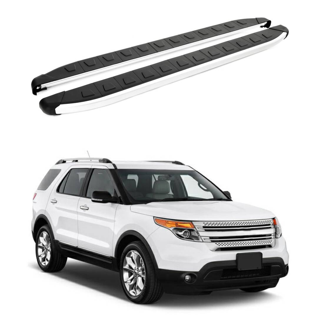 TURTLE Fits Ford Explorer (U502) 2011-2015 Side Step Alyans Silver - 1