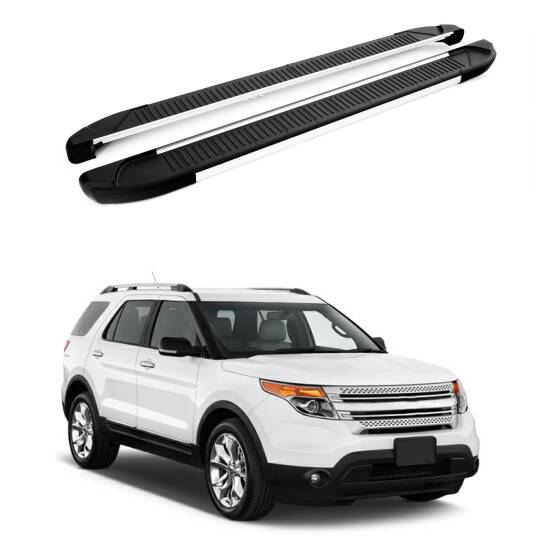 TURTLE Fits Ford Explorer (U502) 2011-2015 Side Step Another Silver