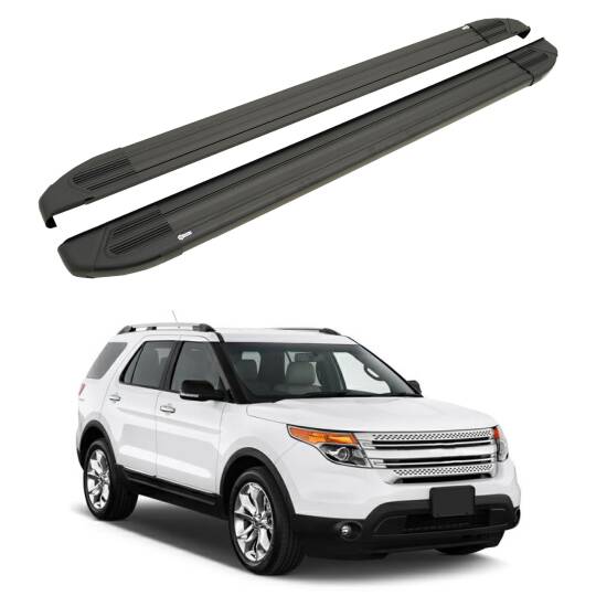 TURTLE Fits Ford Explorer (U502) 2011-2015 Side Step Brillant Black