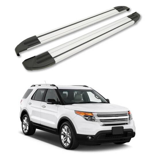 TURTLE Fits Ford Explorer (U502) 2011-2015 Side Step Brillant Silver