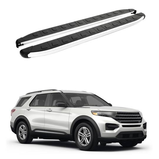 TURTLE Fits Ford Explorer (U625) 2020-2025 Side Step Alyans Silver