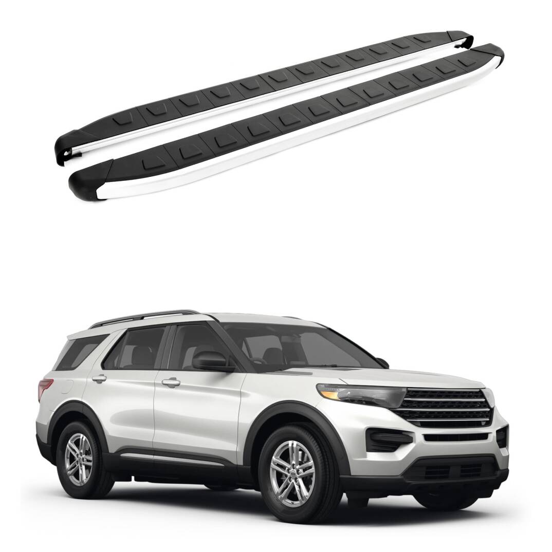 TURTLE Fits Ford Explorer (U625) 2020-2025 Side Step Alyans Silver - 1