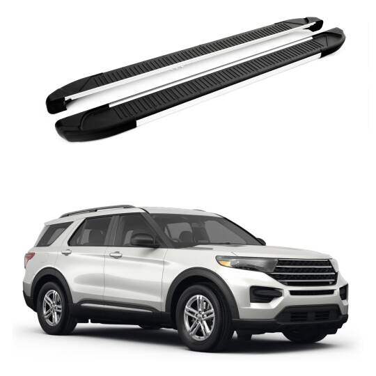TURTLE Fits Ford Explorer (U625) 2020-2025 Side Step Another Silver
