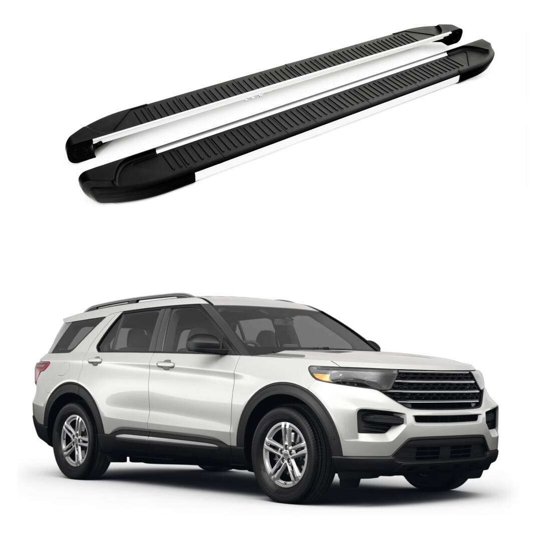 TURTLE Fits Ford Explorer (U625) 2020-2025 Side Step Another Silver - 1