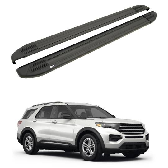 TURTLE Fits Ford Explorer (U625) 2020-2025 Side Step Brillant Black
