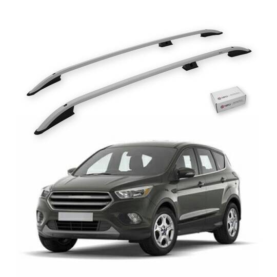 TURTLE Fits Ford Kuga (C520) 2013-2019 Roof Rail Crown Silver
