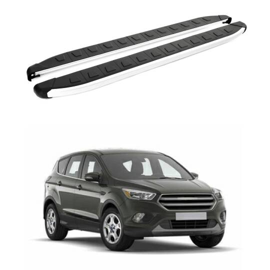 TURTLE Fits Ford Kuga (C520) 2013-2019 Side Step Alyans Silver
