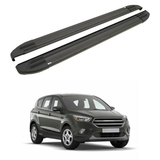 TURTLE Fits Ford Kuga (C520) 2013-2019 Side Step Brillant Black