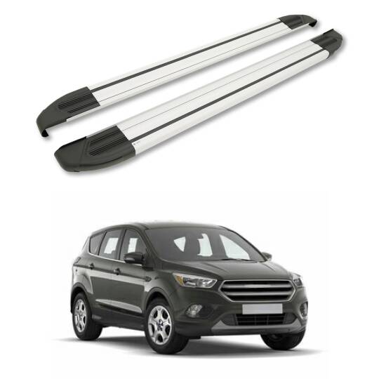 TURTLE Fits Ford Kuga (C520) 2013-2019 Side Step Brillant Silver