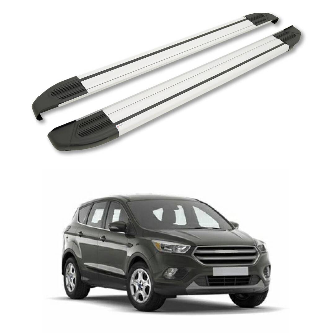 TURTLE Fits Ford Kuga (C520) 2013-2019 Side Step Brillant Silver - 1