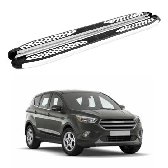 TURTLE Fits Ford Kuga (C520) 2013-2019 Side Step Plus Silver