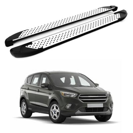 TURTLE Fits Ford Kuga (C520) 2013-2019 Side Step Sapphire V1 Silver
