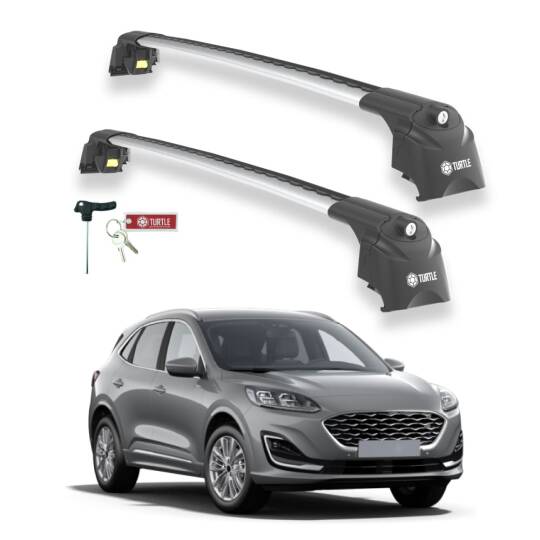 TURTLE Fits Ford Kuga (Cx482) 2020-2025 Roof Rack Air2 Silver