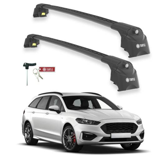 TURTLE Fits Ford Mondeo Estate (Cd391) 2015-2022 Roof Rack Air2 Black