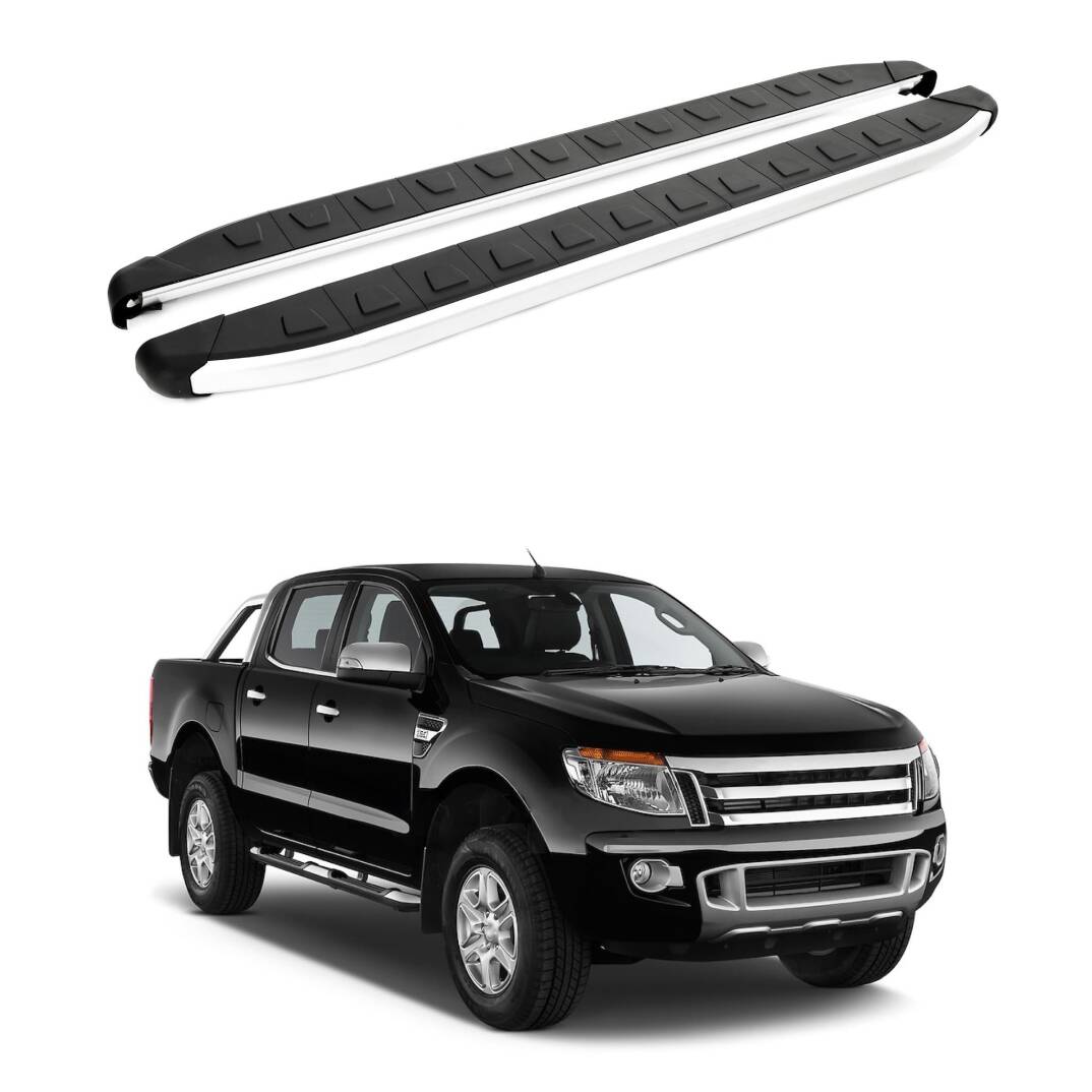 TURTLE Fits Ford Ranger (T6-P375/Px) 2011-2022 Side Step Alyans Silver - 1