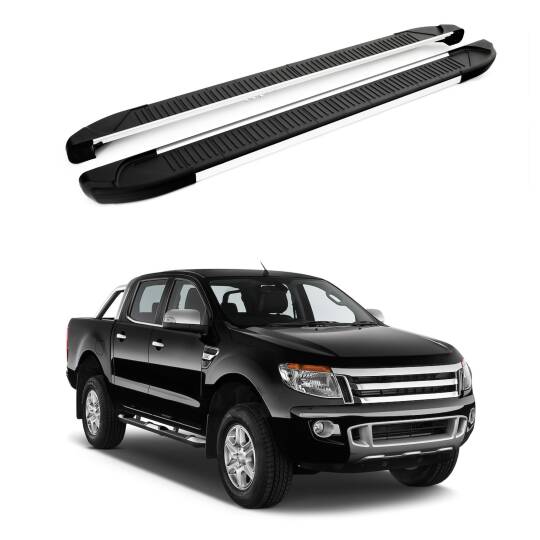TURTLE Fits Ford Ranger (T6-P375/Px) 2011-2022 Side Step Another Silver