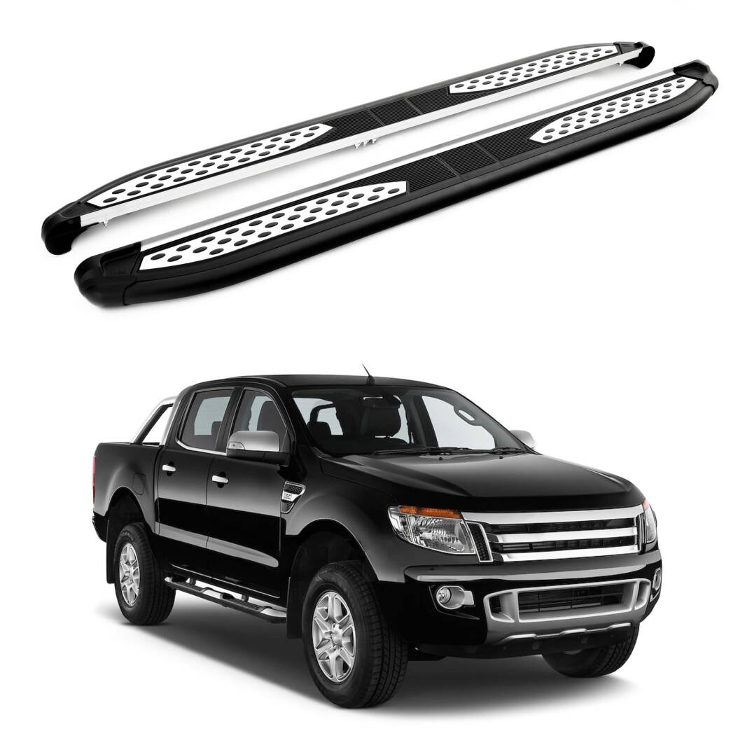 TURTLE Fits Ford Ranger (T6-P375/Px) 2011-2022 Side Step Plus Black - 1