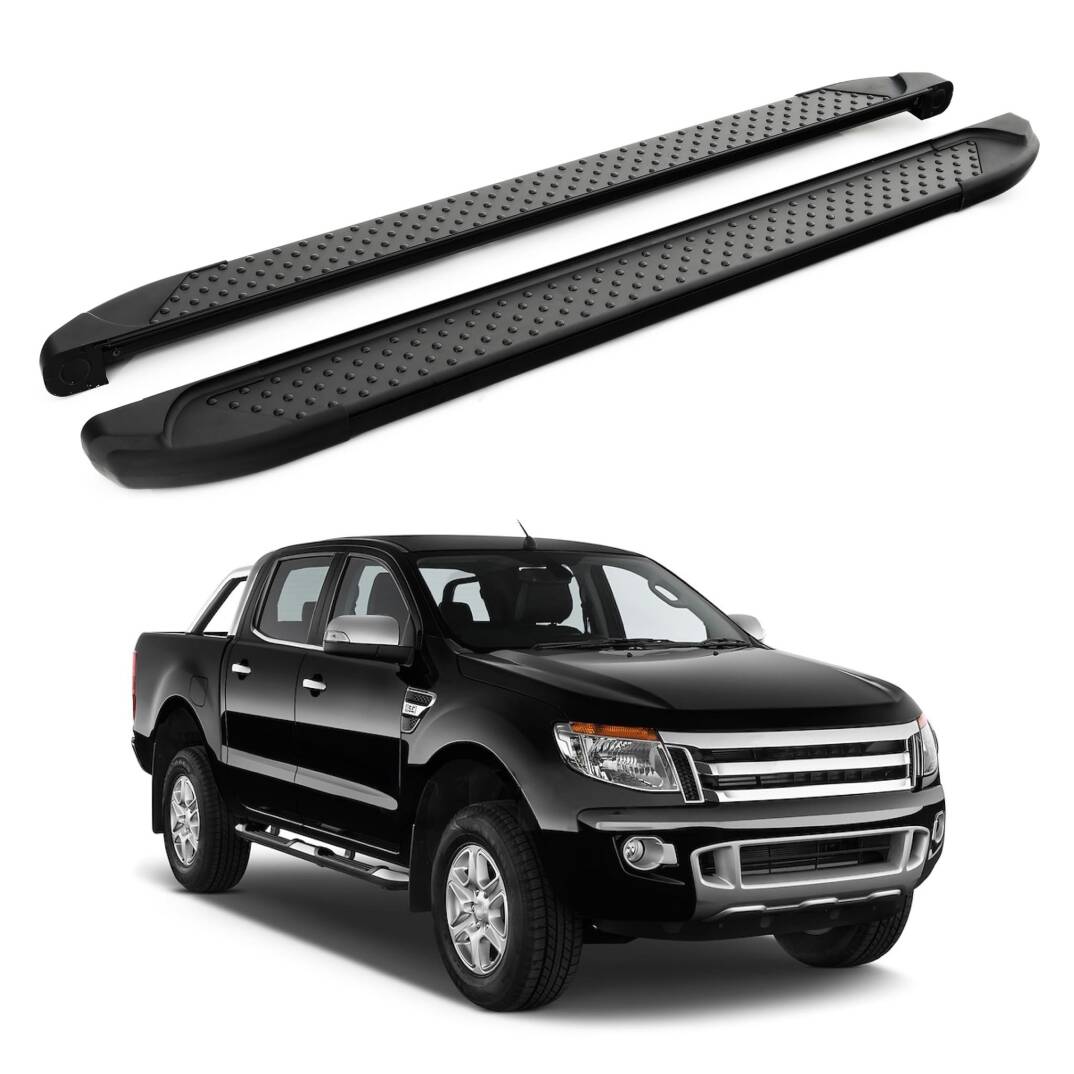 TURTLE Fits Ford Ranger (T6-P375/Px) 2011-2022 Side Step Sapphire V1 Black - 1