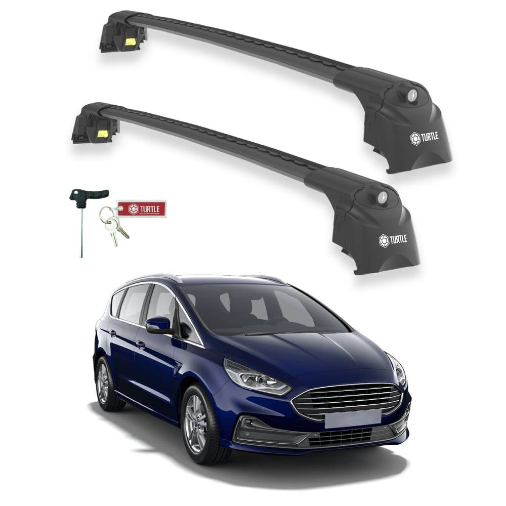 TURTLE Fits Ford S-Max 2015-2022 Roof Rack Air2 Black - 1