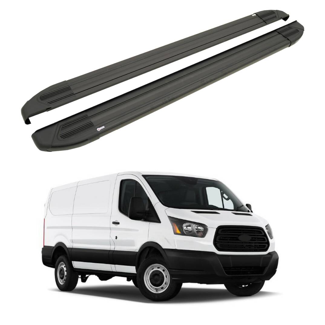 TURTLE Fits Ford Transit Trail 2021-2025 / Swb Side Step Brillant Black - 1