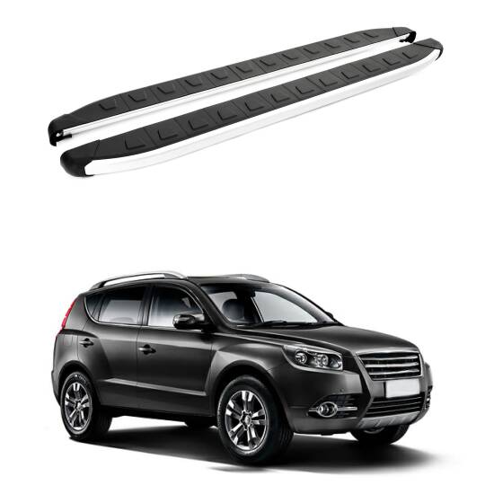 TURTLE Fits Geely Emgrand X7 2014-2022 Side Step Alyans Silver