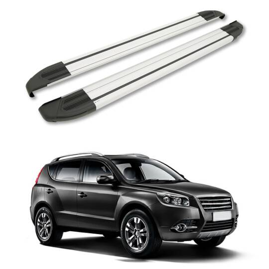 TURTLE Fits Geely Emgrand X7 2014-2022 Side Step Brillant Silver