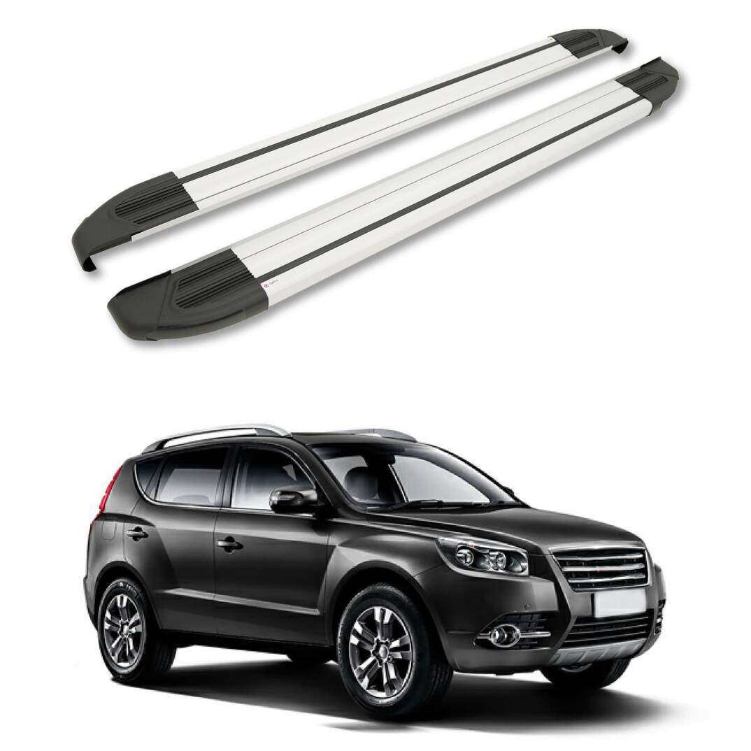 TURTLE Fits Geely Emgrand X7 2014-2022 Side Step Brillant Silver - 1