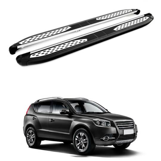 TURTLE Fits Geely Emgrand X7 2014-2022 Side Step Plus Black
