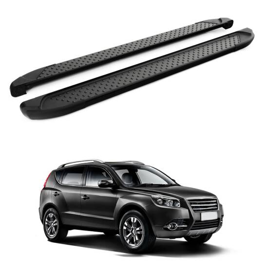 TURTLE Fits Geely Emgrand X7 2014-2022 Side Step Sapphire V1 Black