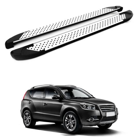 TURTLE Fits Geely Emgrand X7 2014-2022 Side Step Sapphire V1 Silver