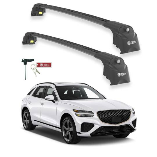 TURTLE Fits Genesis Gv70 (Jk1) 2022-2025 Roof Rack Air2 Black