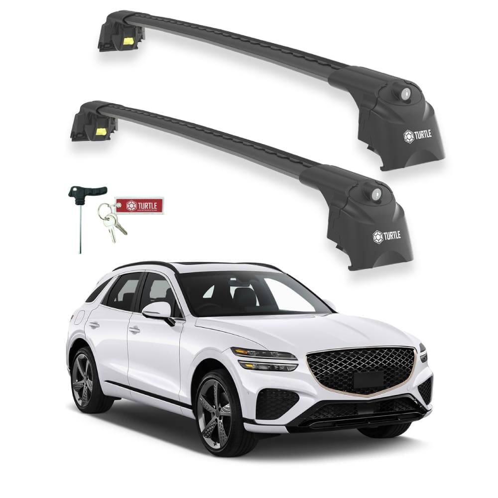 TURTLE Fits Genesis Gv70 (Jk1) 2022-2025 Roof Rack Air2 Black - 1
