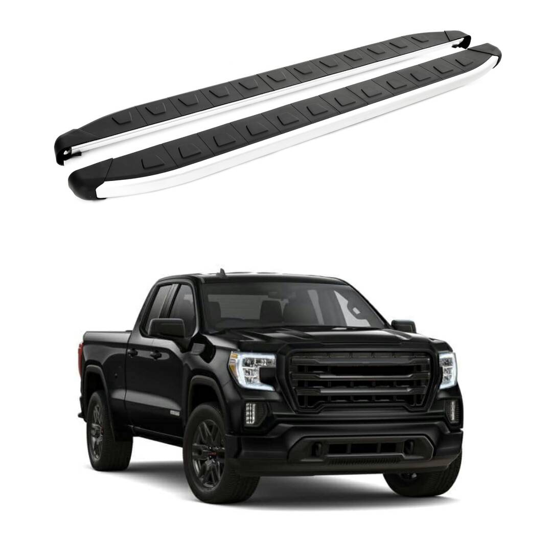 TURTLE Fits Gmc Sierra (5Th) 2019-2025 Side Step Alyans Silver - 1