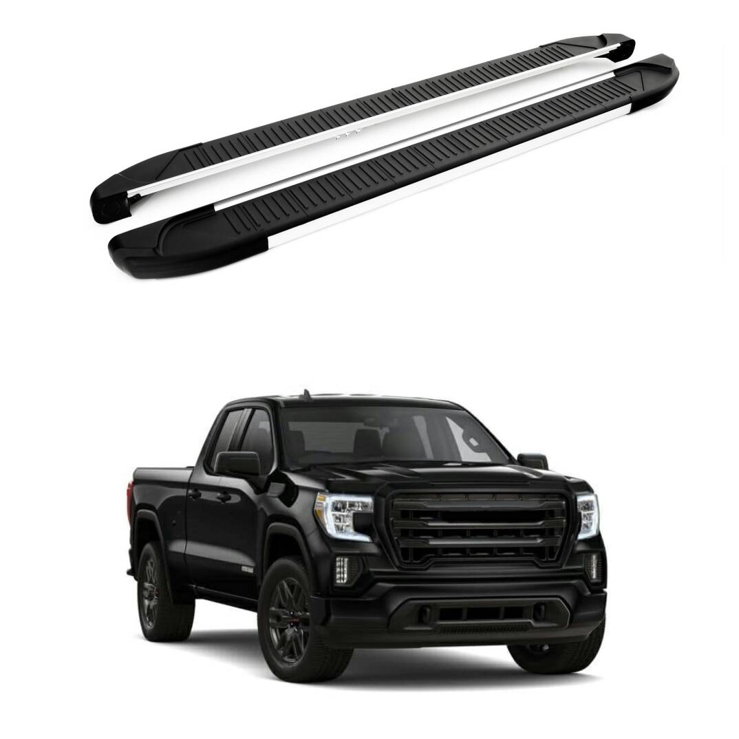 TURTLE Fits Gmc Sierra (5Th) 2019-2025 Side Step Another Silver - 1