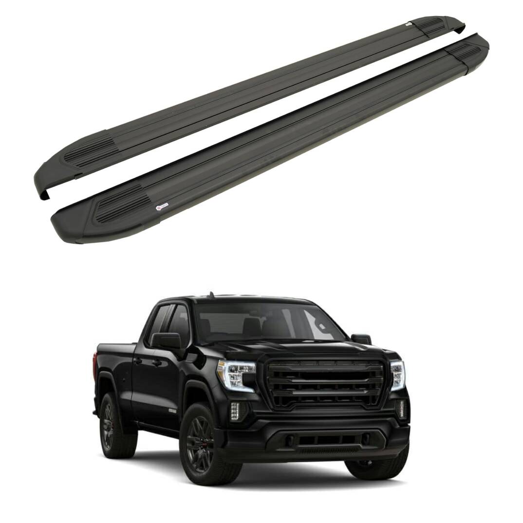 TURTLE Fits Gmc Sierra (5Th) 2019-2025 Side Step Brillant Black - 1