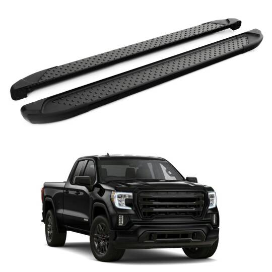TURTLE Fits Gmc Sierra (5Th) 2019-2025 Side Step Sapphire V1 Black